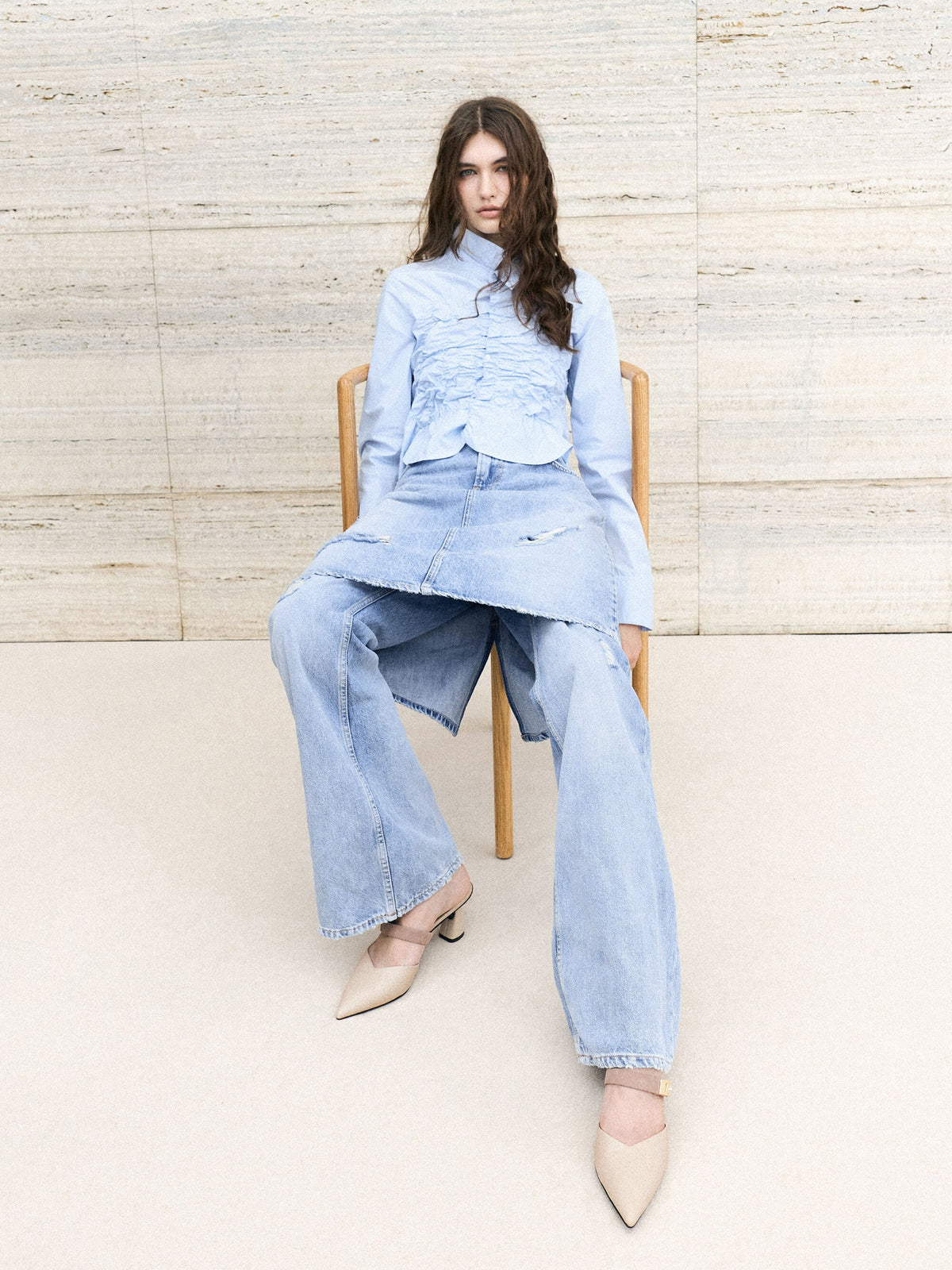 CHARLES & KEITH Premium | Lando Heeled Mules - Chalk