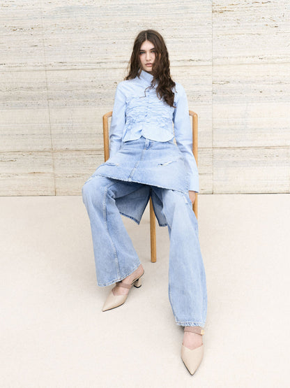 CHARLES & KEITH Premium | Lando Heeled Mules - Chalk