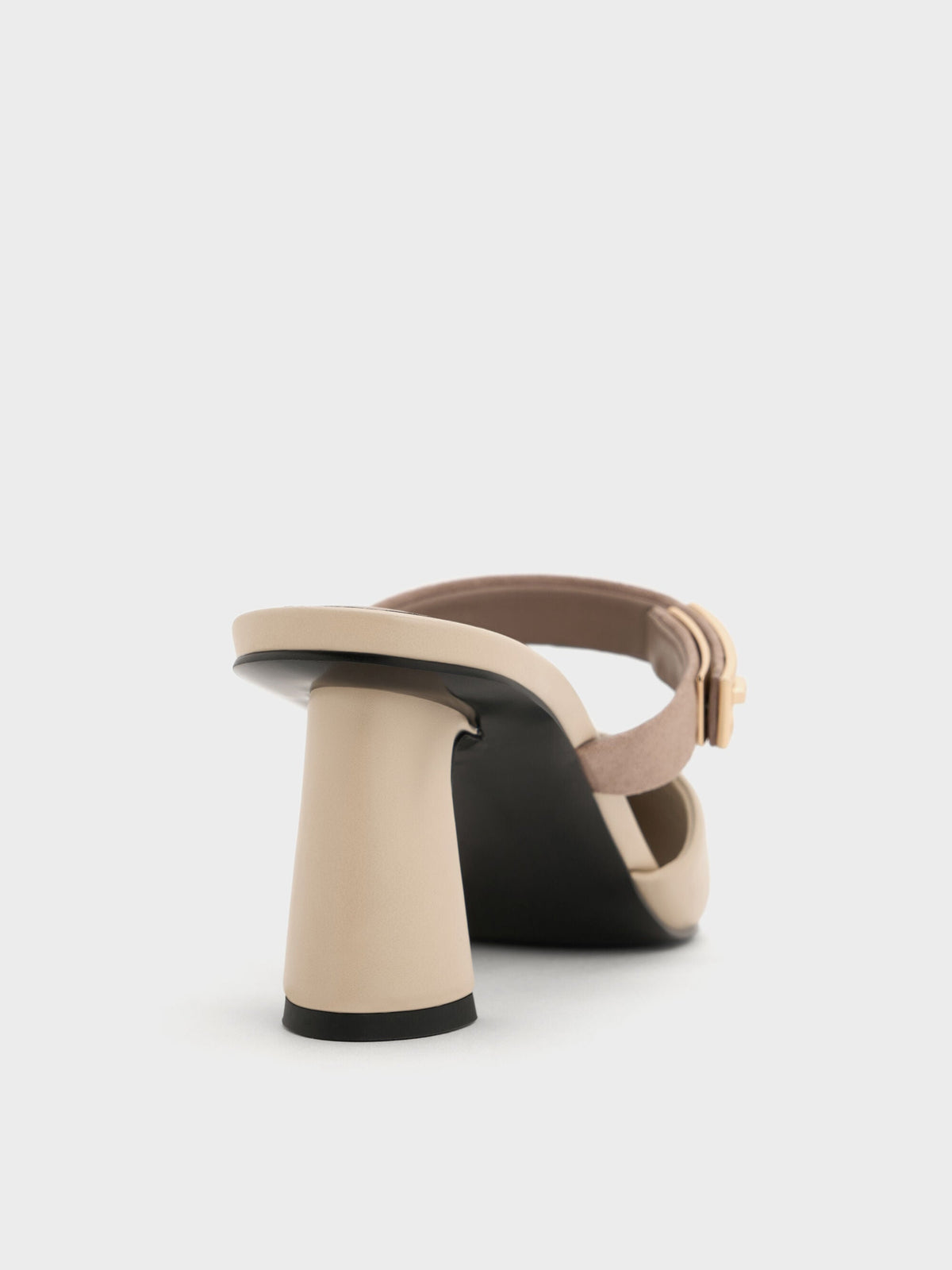 CHARLES & KEITH Premium | Lando Heeled Mules - Chalk