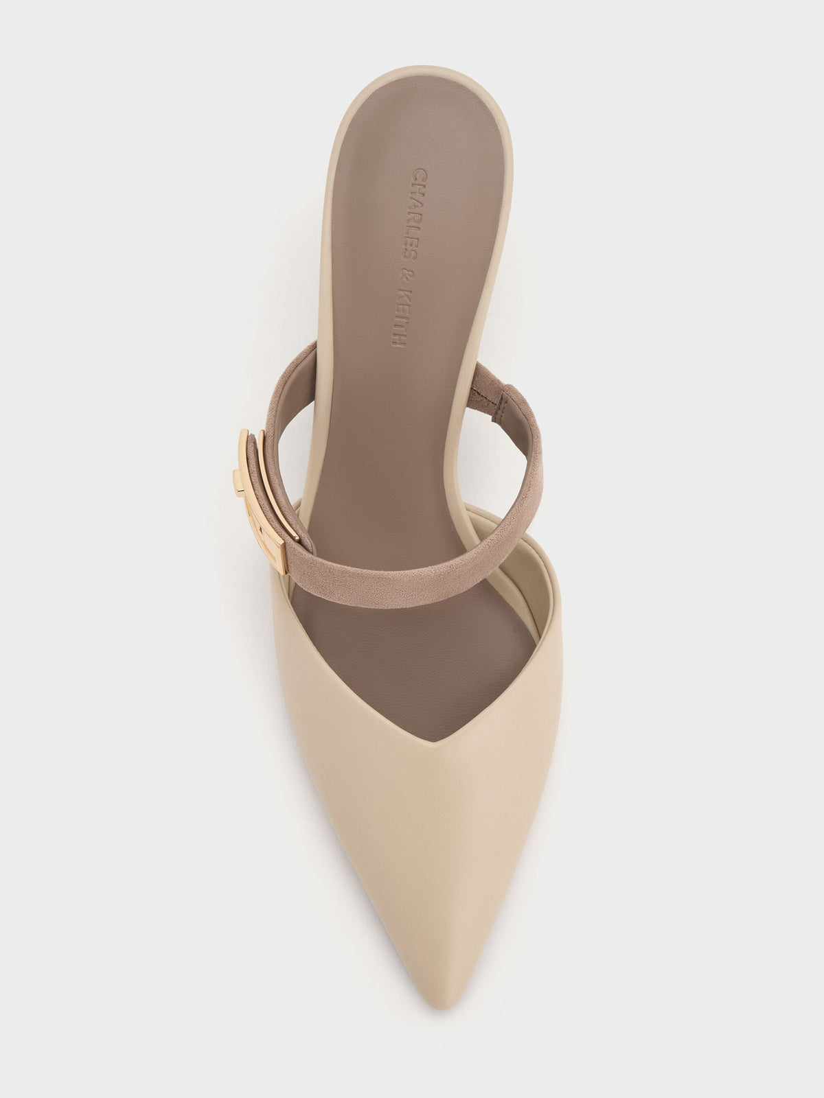 CHARLES & KEITH Premium | Lando Heeled Mules - Chalk