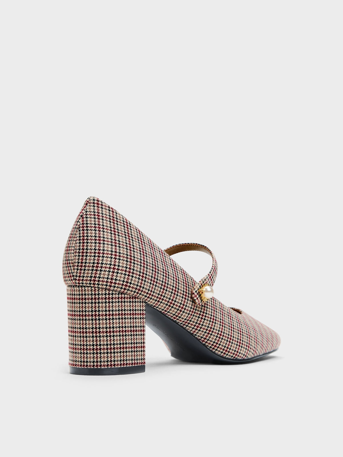 CHARLES & KEITH Recommended | Marie Checkered Pearl Mary Jane Pumps - Multi