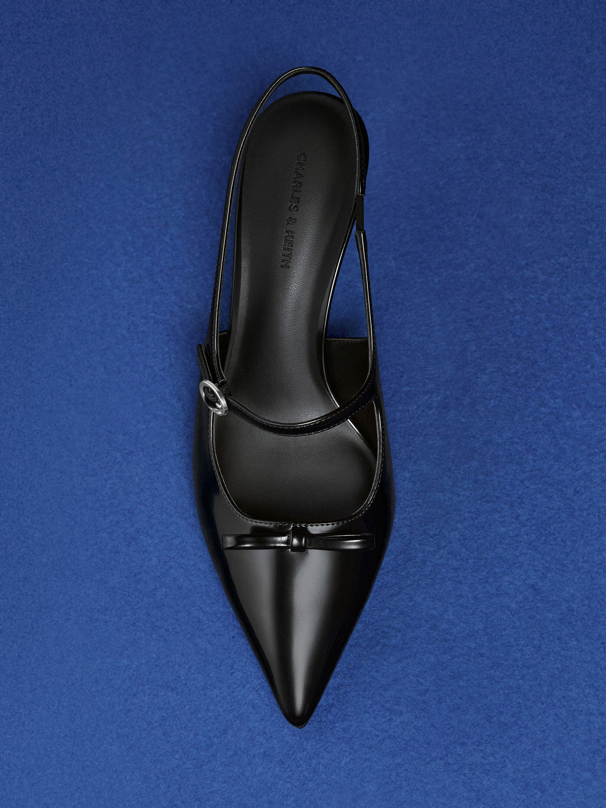 CHARLES & KEITH Value | Sonali Bow Slingback Pumps - Black Box