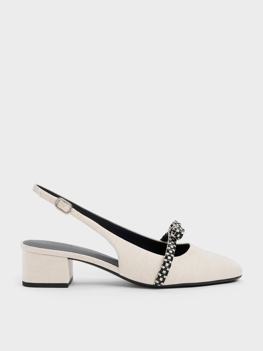 CHARLES & KEITH Deals | Kaleen Slingback Pumps - Chalk
