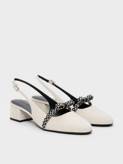 CHARLES & KEITH Deals | Kaleen Slingback Pumps - Chalk