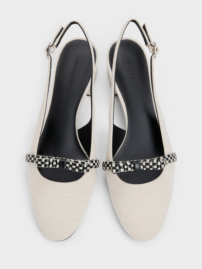 CHARLES & KEITH Deals | Kaleen Slingback Pumps - Chalk