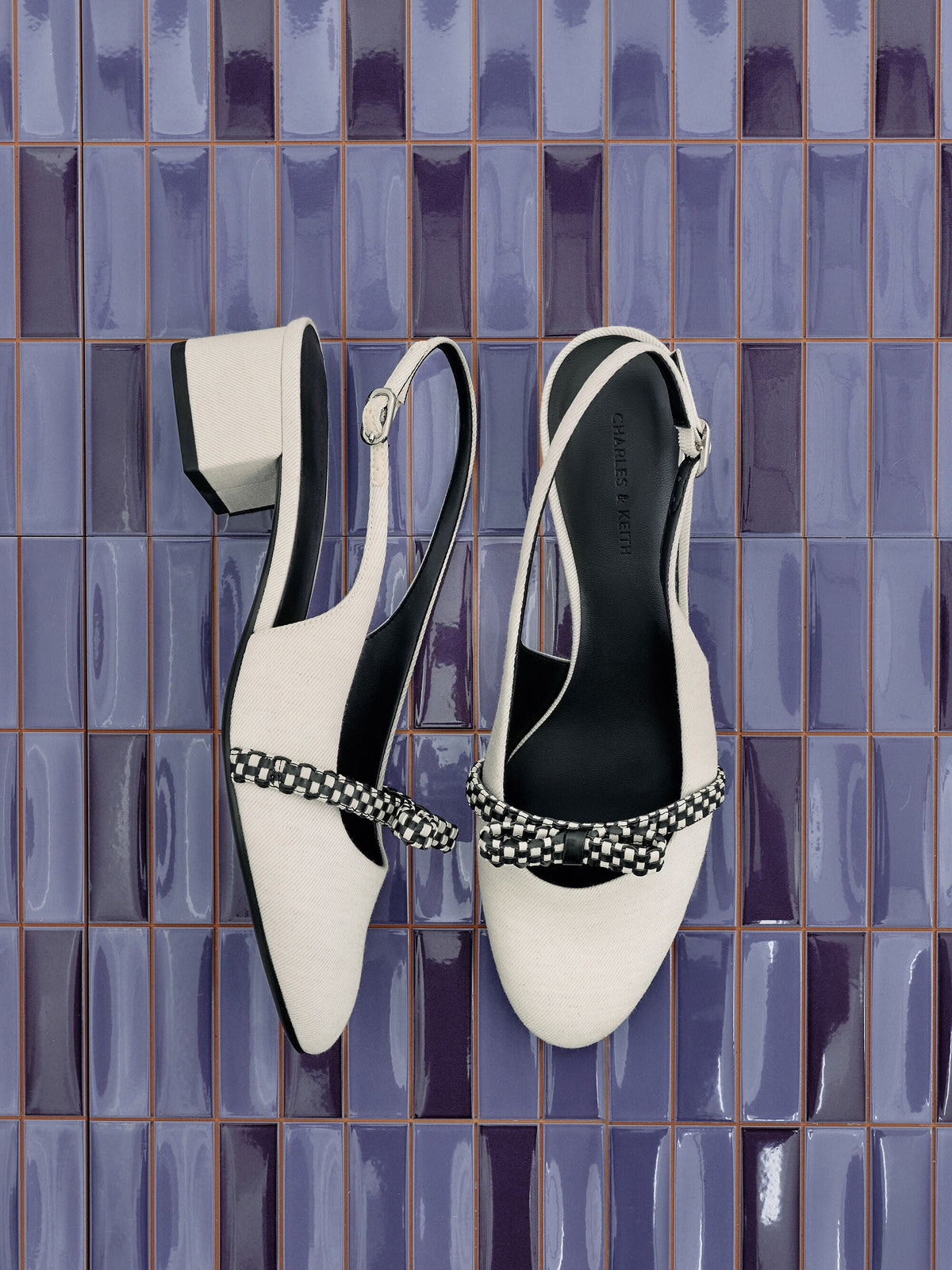 CHARLES & KEITH Deals | Kaleen Slingback Pumps - Chalk