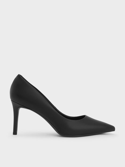 CHARLES & KEITH Signature | Emmy Pointed Stiletto Pumps - Black