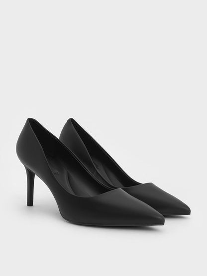 CHARLES & KEITH Signature | Emmy Pointed Stiletto Pumps - Black