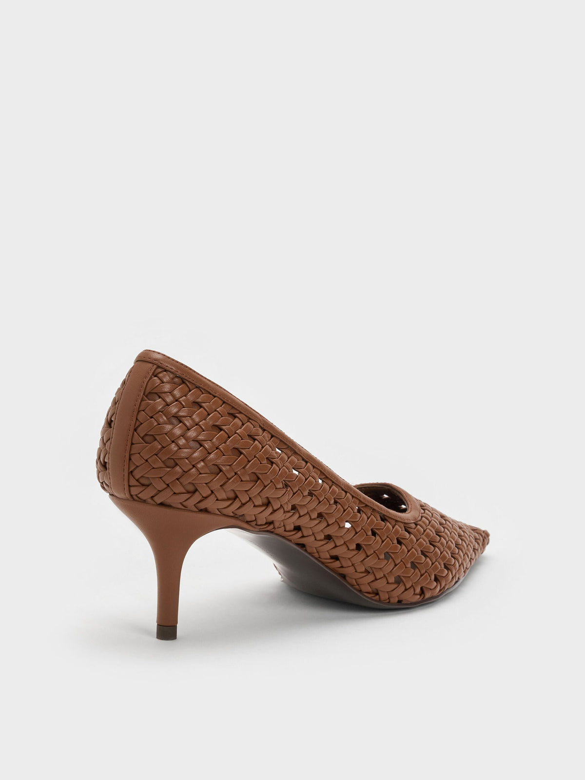 CHARLES & KEITH Popular | Woven Pointed Stiletto Pumps - Brown