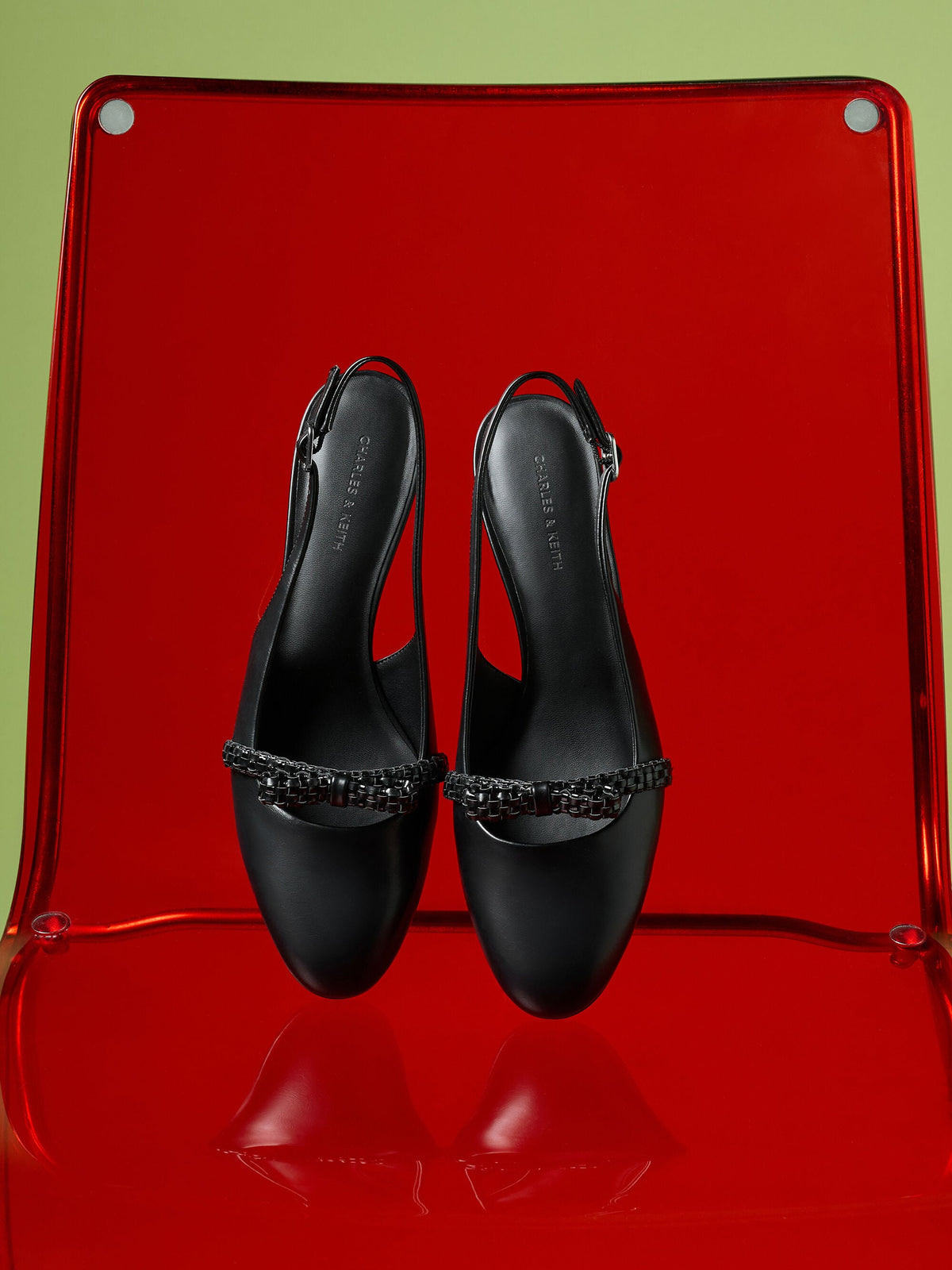 CHARLES & KEITH Discount | Kaleen Slingback Pumps - Black