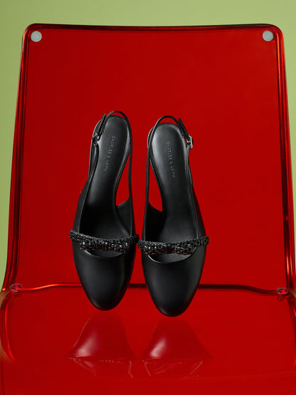 CHARLES & KEITH Discount | Kaleen Slingback Pumps - Black