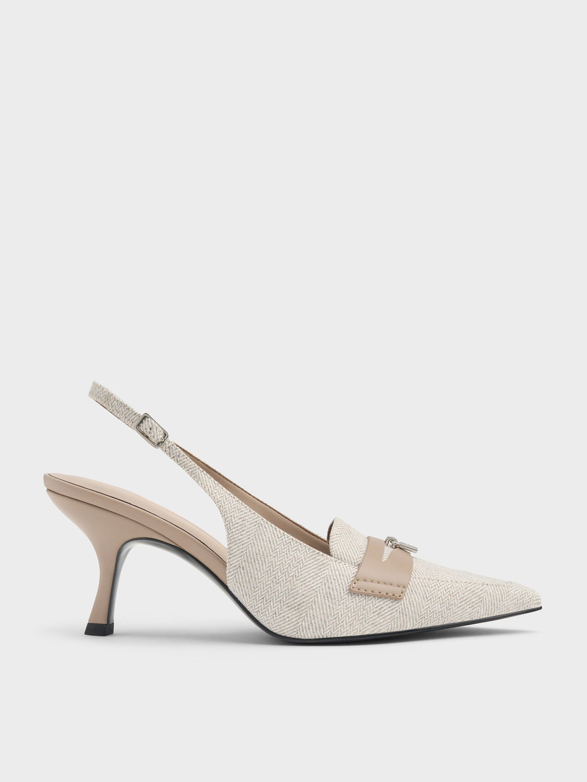 CHARLES & KEITH Best Price | Griselda Two-Tone Slingback Pumps - Light Grey