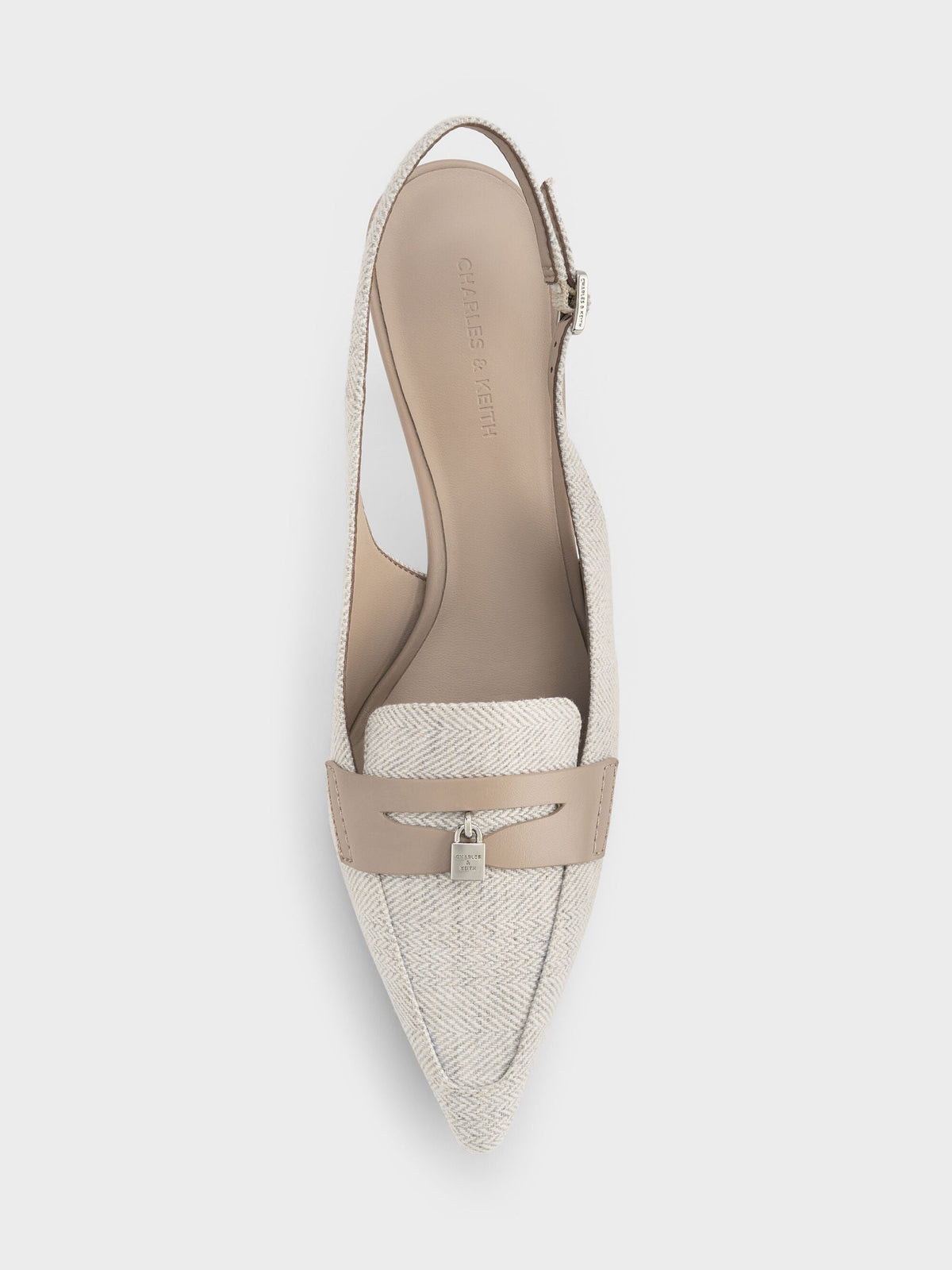 CHARLES & KEITH Best Price | Griselda Two-Tone Slingback Pumps - Light Grey