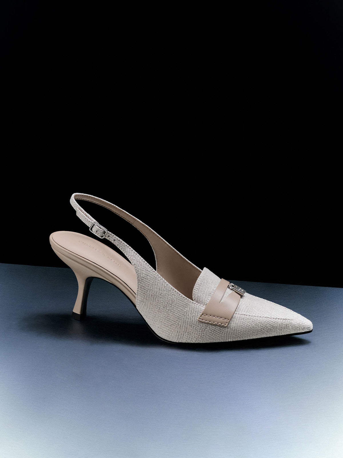 CHARLES & KEITH Best Price | Griselda Two-Tone Slingback Pumps - Light Grey