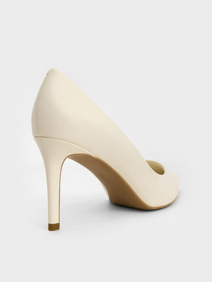 CHARLES & KEITH Exclusive | Emmy Pointed Stiletto Pumps - Chalk