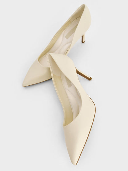 CHARLES & KEITH Exclusive | Emmy Pointed Stiletto Pumps - Chalk
