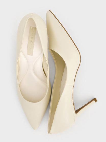 CHARLES & KEITH Exclusive | Emmy Pointed Stiletto Pumps - Chalk