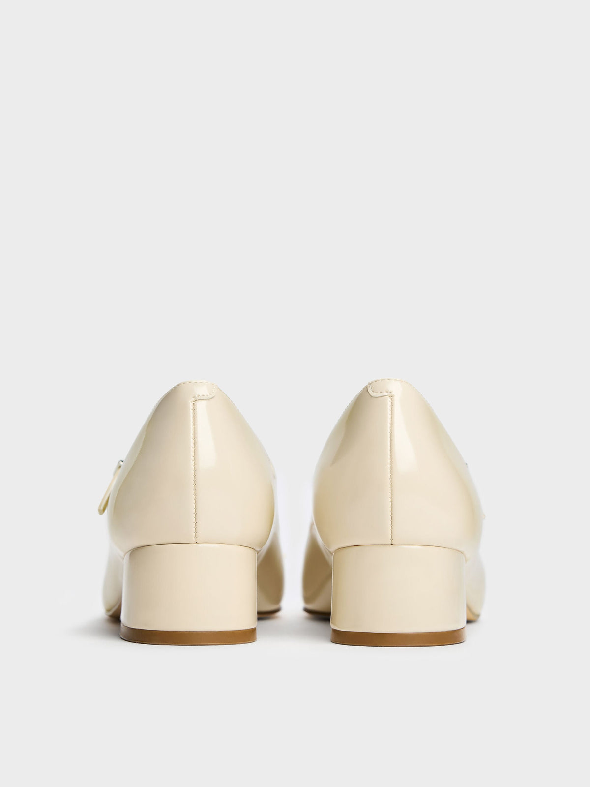 CHARLES & KEITH Latest | Kelis Rose-Bow Mary Jane Pumps - Beige