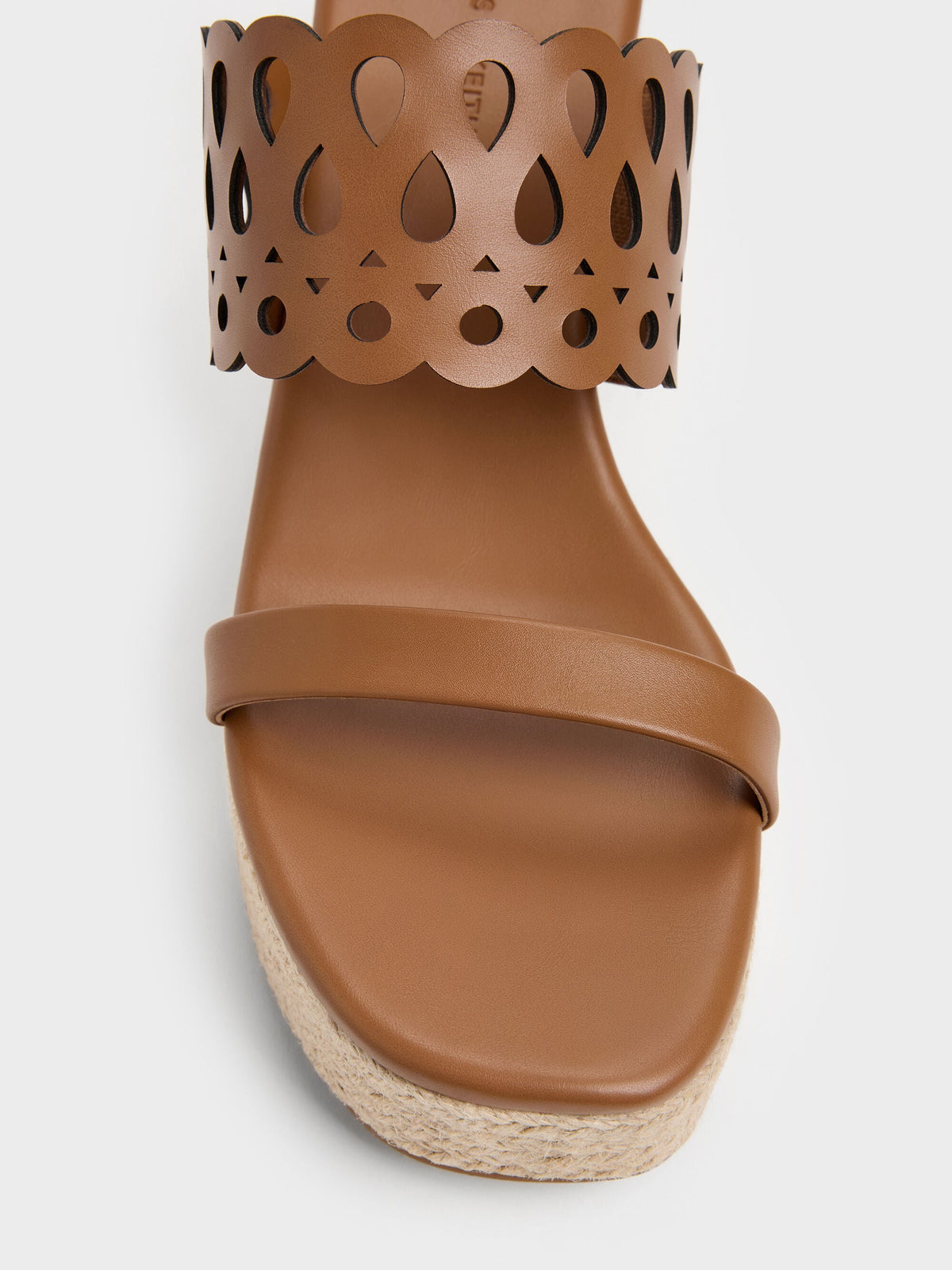 CHARLES & KEITH Recommended | Cut-Out Espadrille Wedges - Cognac