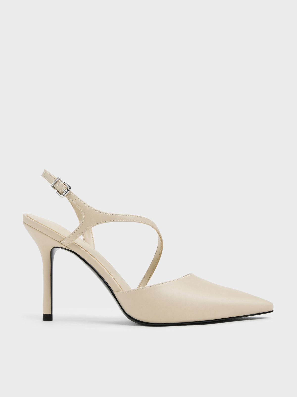 CHARLES & KEITH Special Offer | Cordelia Pointed Slingback Pumps - Chalk