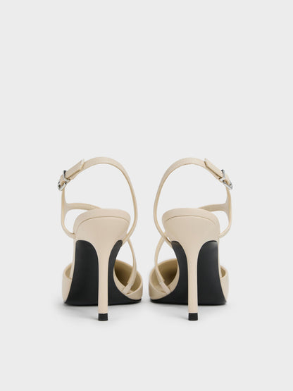 CHARLES & KEITH Special Offer | Cordelia Pointed Slingback Pumps - Chalk