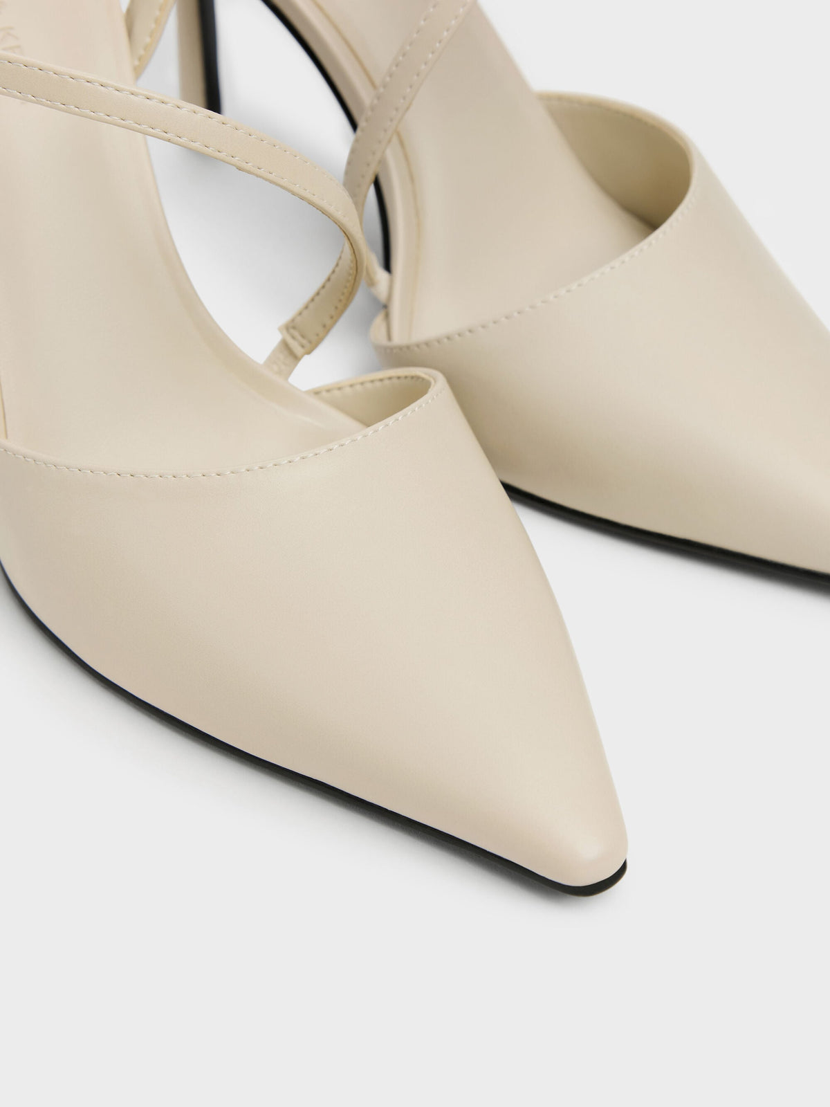 CHARLES & KEITH Special Offer | Cordelia Pointed Slingback Pumps - Chalk