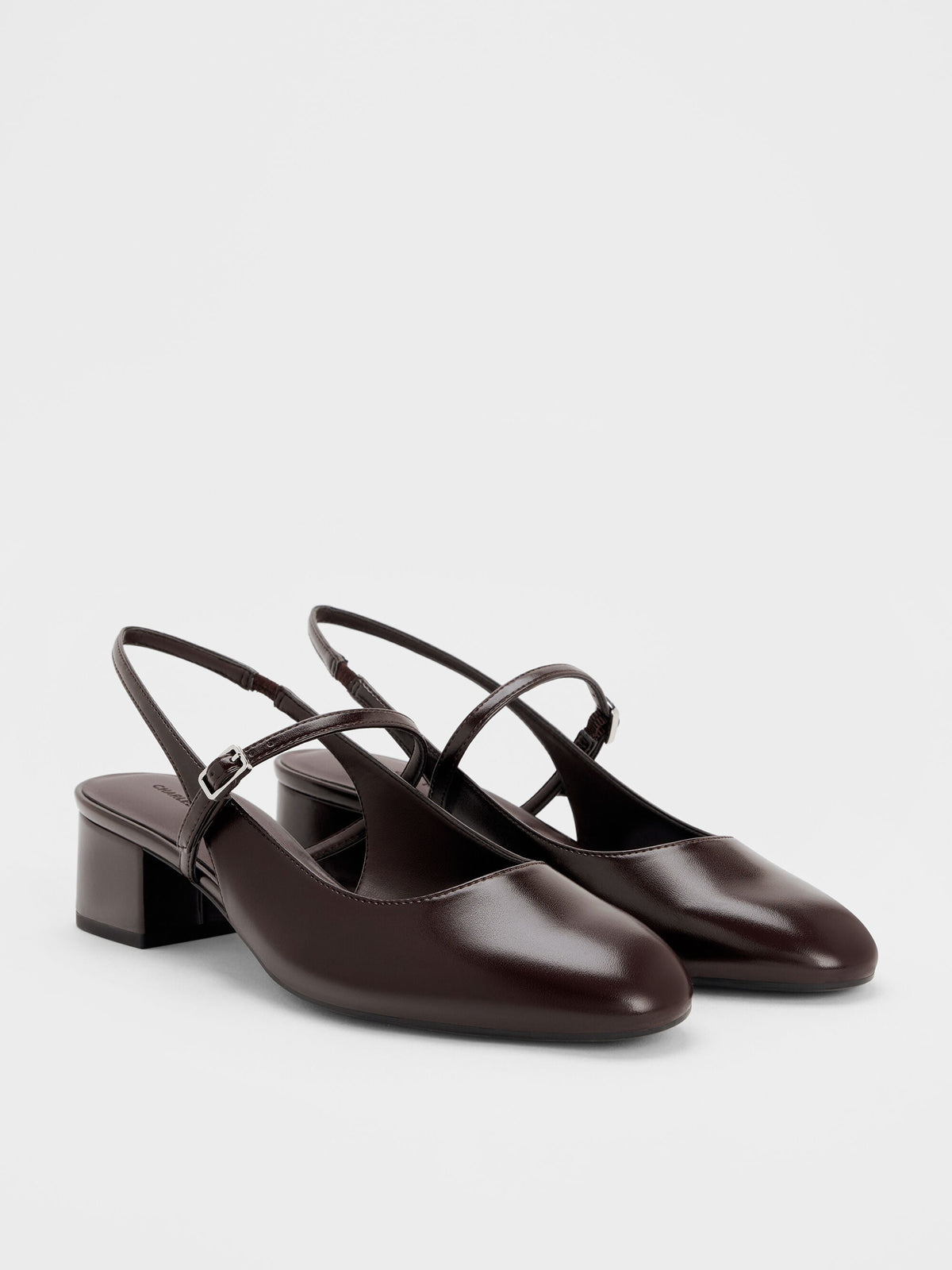 CHARLES & KEITH Trusted | Slingback Mary Jane Pumps - Burgundy