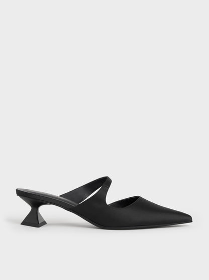 CHARLES & KEITH Premium | Vada Asymmetric Sculptural Heel Pumps - Black