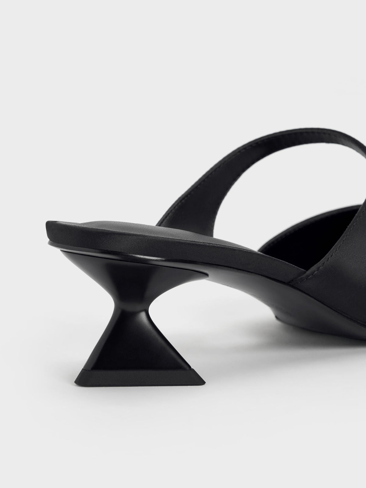 CHARLES & KEITH Premium | Vada Asymmetric Sculptural Heel Pumps - Black