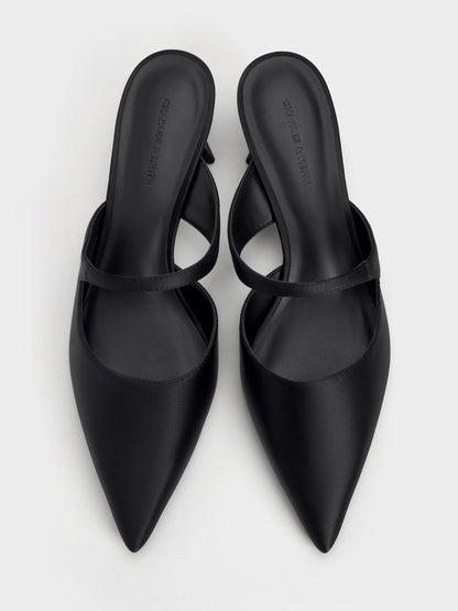 CHARLES & KEITH Premium | Vada Asymmetric Sculptural Heel Pumps - Black