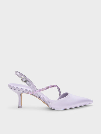 CHARLES & KEITH Sale | Briella Sequinned Slingback Pumps - Lilac
