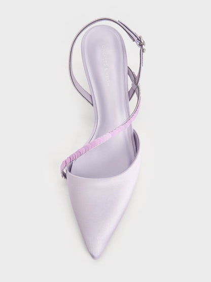 CHARLES & KEITH Sale | Briella Sequinned Slingback Pumps - Lilac