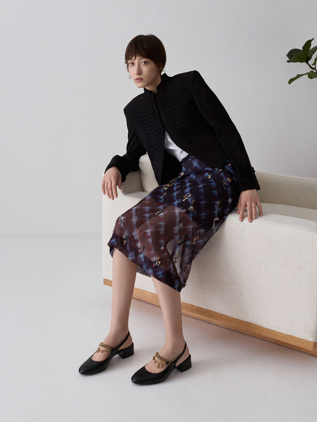 CHARLES & KEITH Everyday | Double-Chain Charm Mary Jane Slingback Pumps - Black
