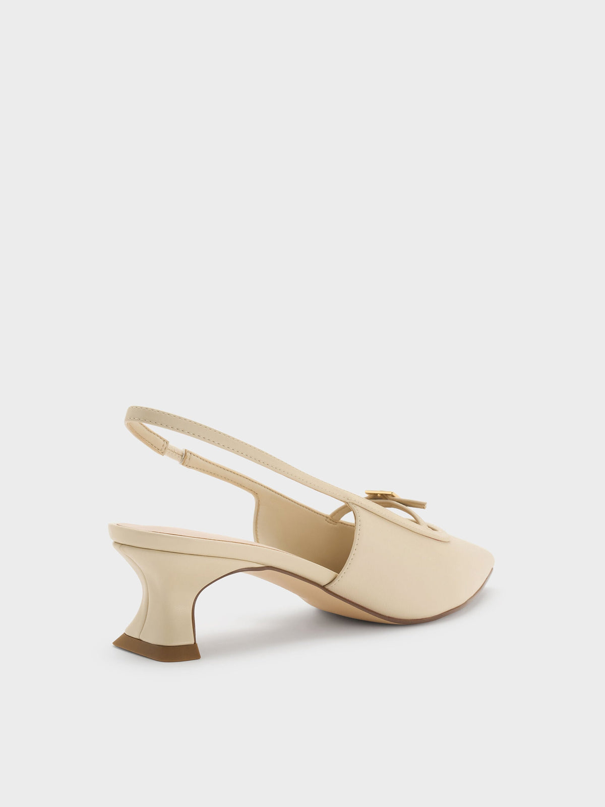CHARLES & KEITH Best Seller | Buckle-Strap Slingback Pumps - Beige