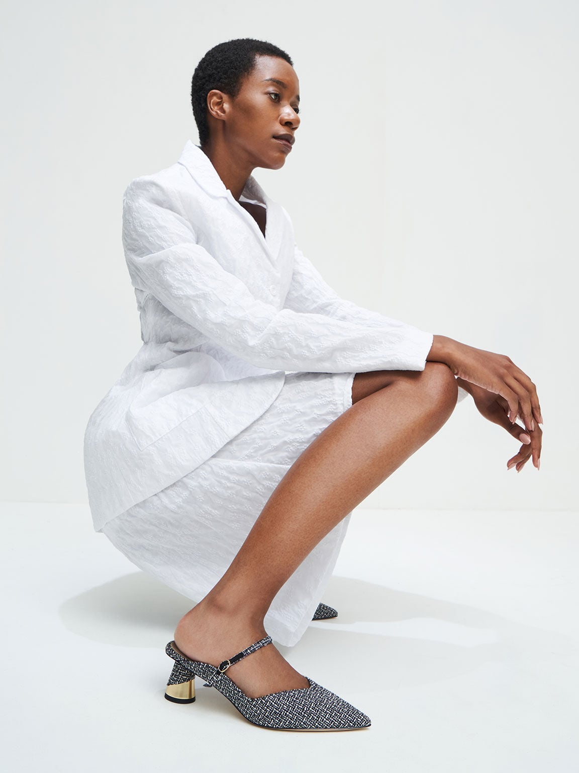 CHARLES & KEITH Latest | Cammie Tweed Metallic-Heel Mules - Multi
