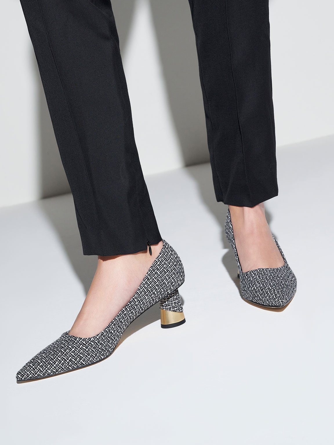 CHARLES & KEITH Discount | Cammie Tweed Metallic-Heel Pumps - Multi