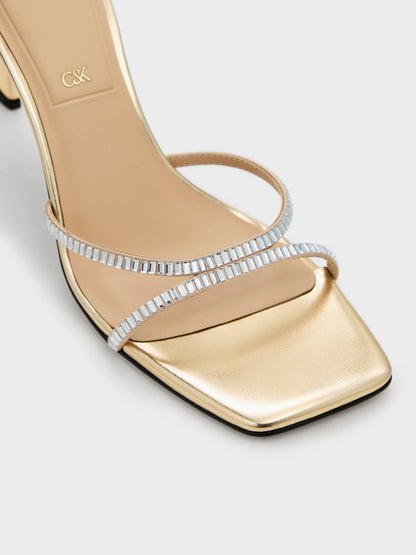CHARLES & KEITH Recommended | Jaylene Gem Stiletto Sandals - Gold