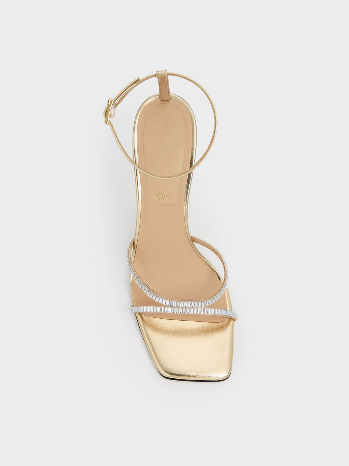 CHARLES & KEITH Recommended | Jaylene Gem Stiletto Sandals - Gold