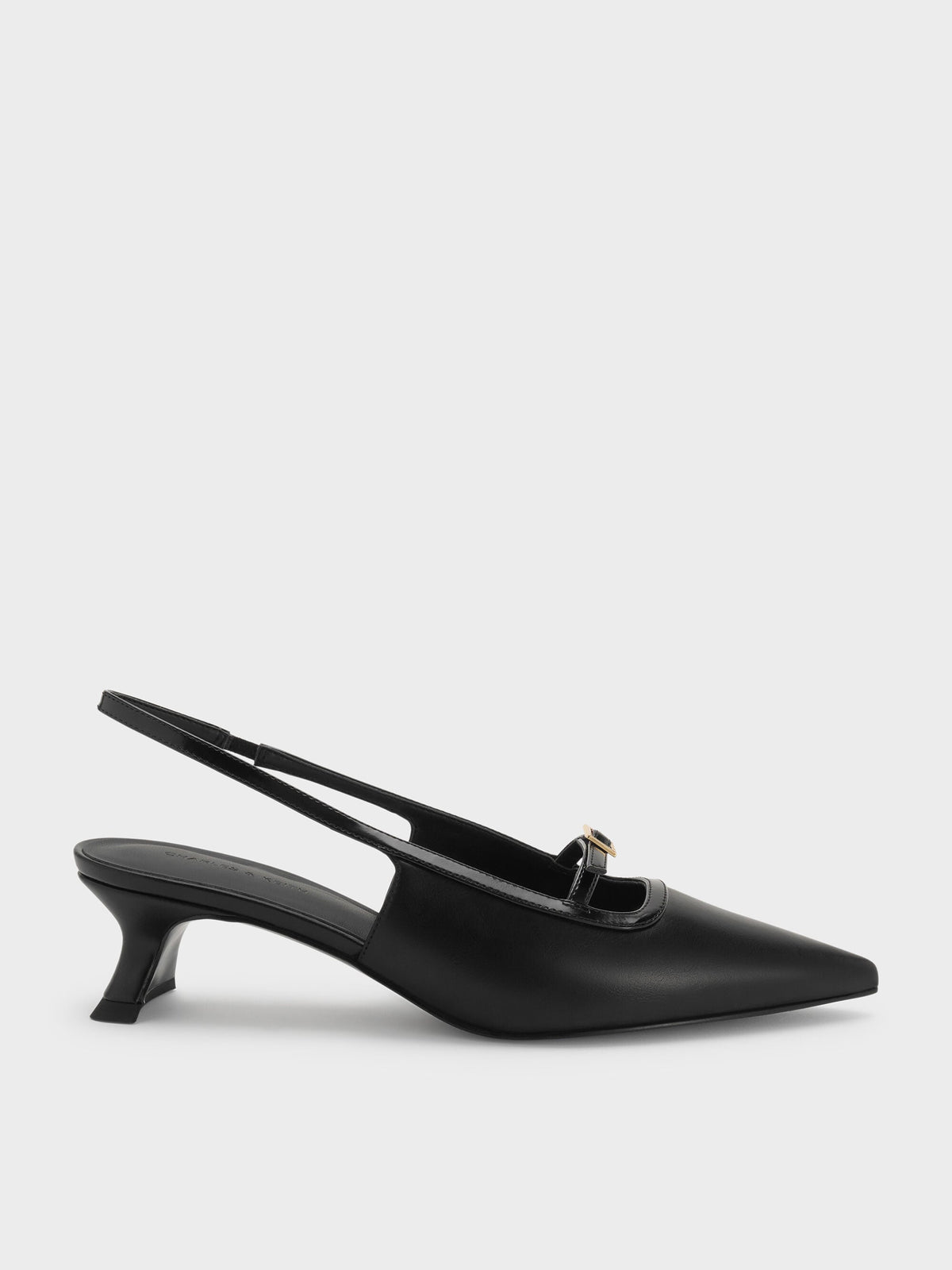 CHARLES & KEITH Quality | Buckle-Strap Slingback Pumps - Black