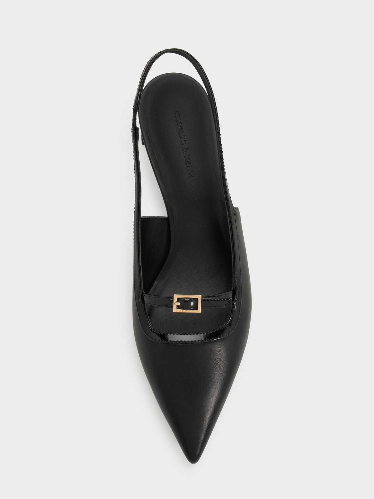 CHARLES & KEITH Quality | Buckle-Strap Slingback Pumps - Black