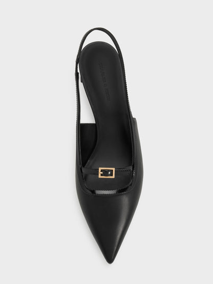 CHARLES & KEITH Quality | Buckle-Strap Slingback Pumps - Black