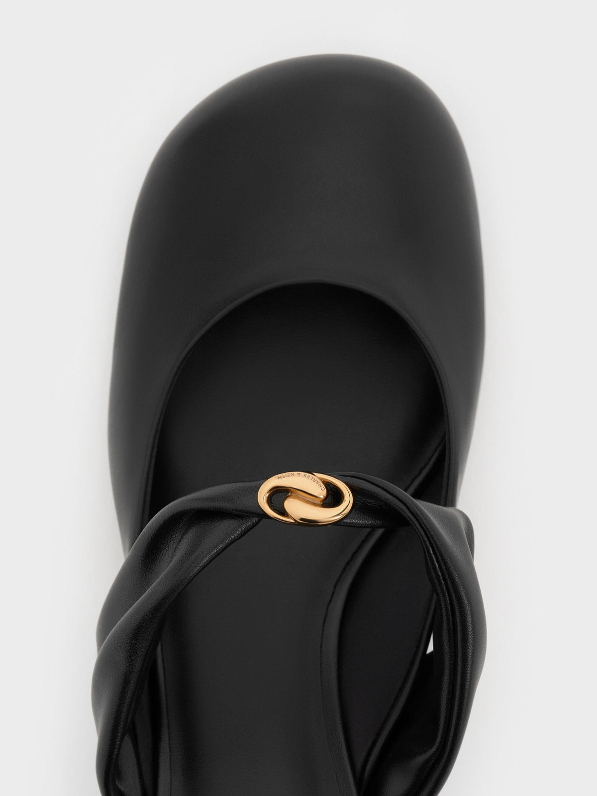 CHARLES & KEITH Latest | Metallic-Accent Twisted-Strap Heeled Mules - Black