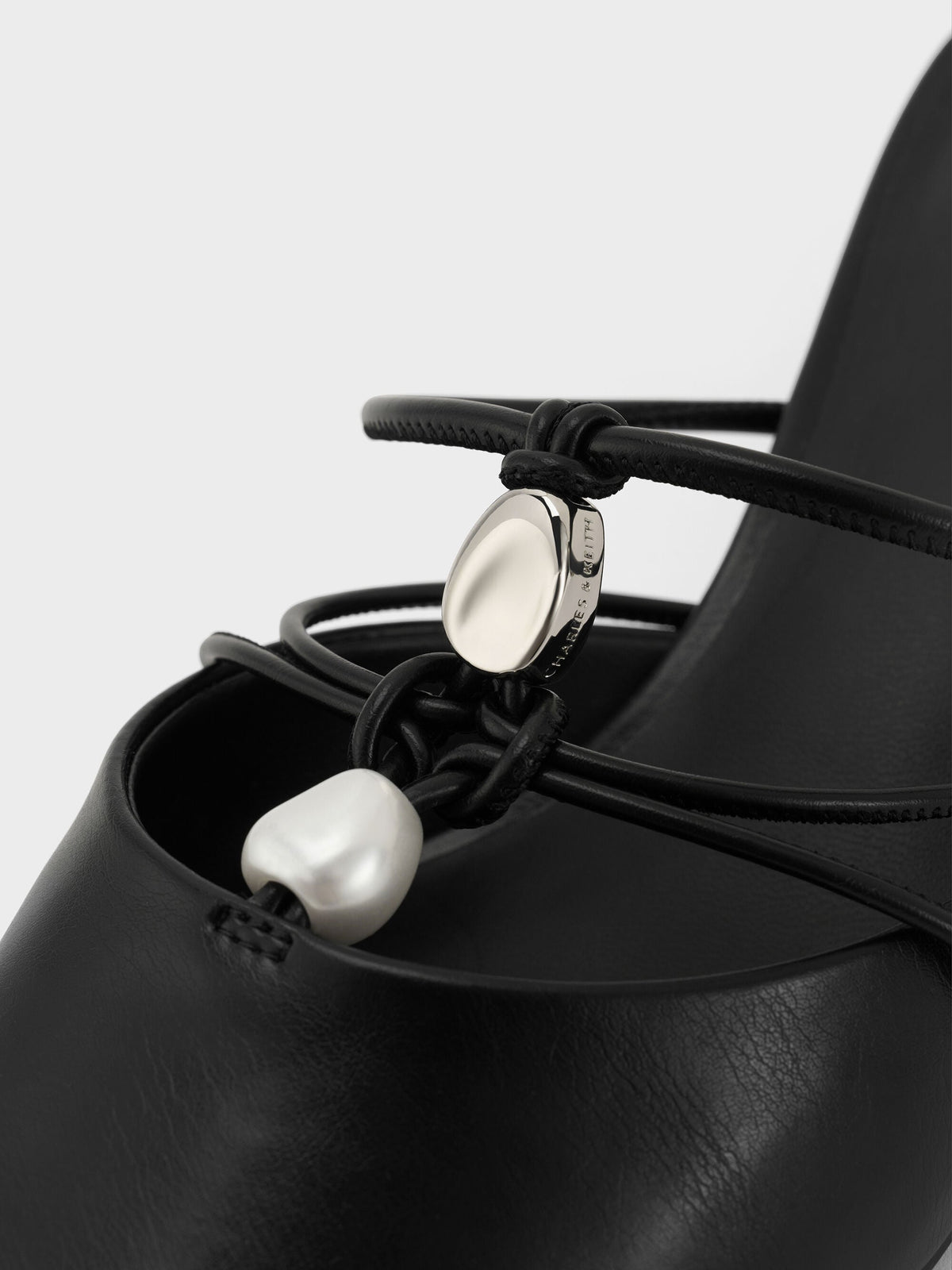 CHARLES & KEITH Popular | Georgie Bead Pointed Mules - Black