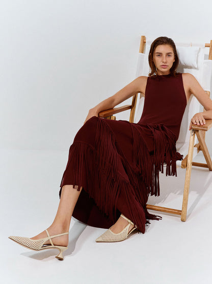 CHARLES & KEITH Deals | Raffia Sculptural-Heel Slingback Pumps - Beige