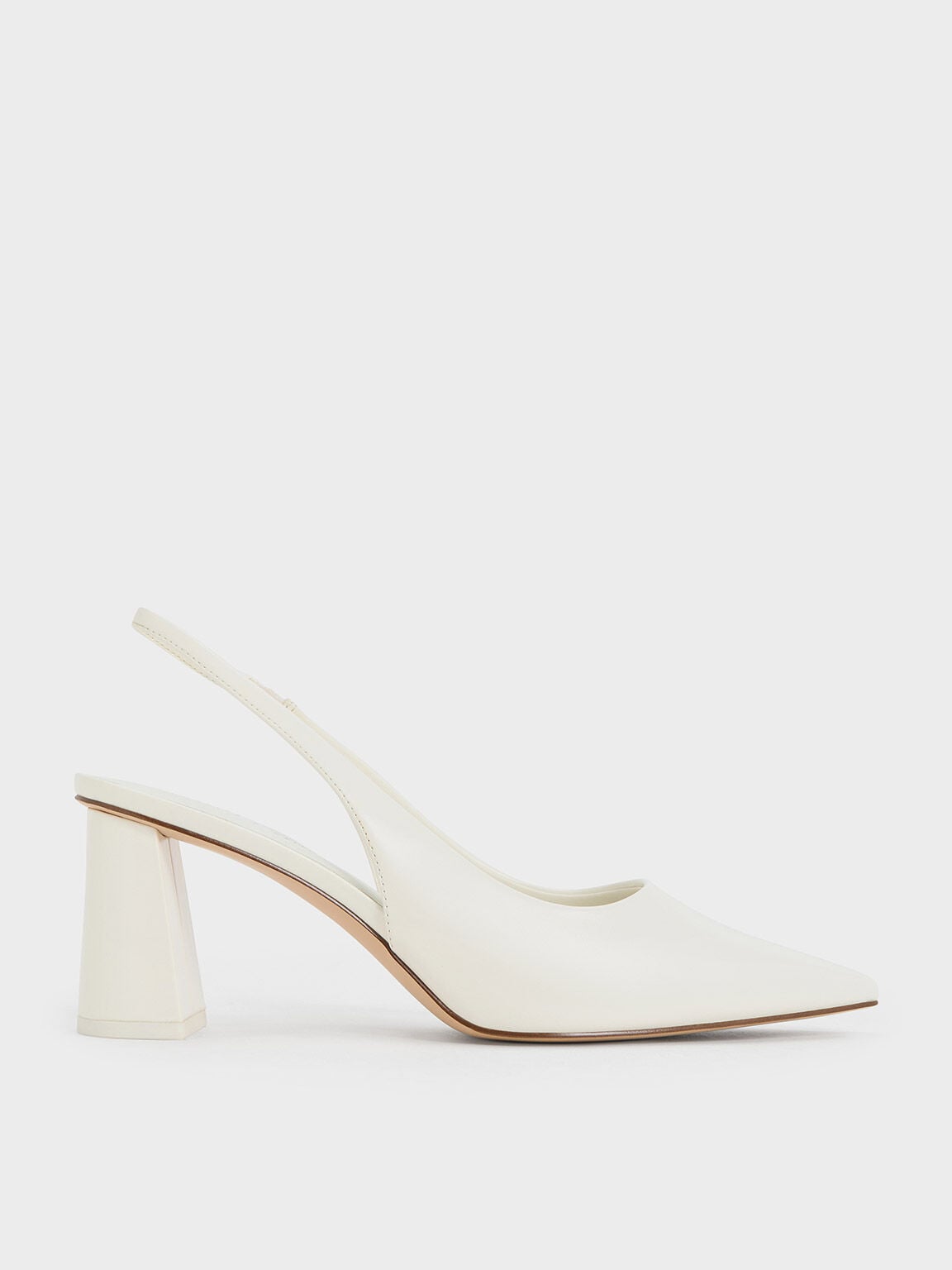 CHARLES & KEITH Hot Sale | Teagan Pointed Slingback Pumps - White