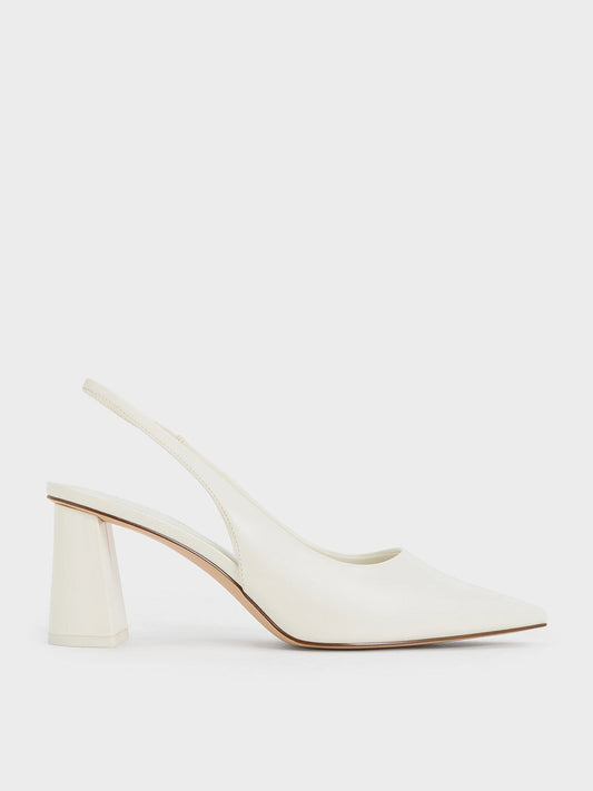 CHARLES & KEITH Hot Sale | Teagan Pointed Slingback Pumps - White