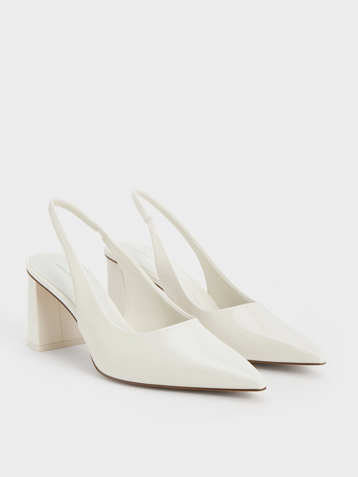 CHARLES & KEITH Hot Sale | Teagan Pointed Slingback Pumps - White