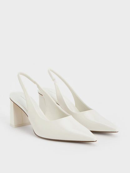 CHARLES & KEITH Hot Sale | Teagan Pointed Slingback Pumps - White