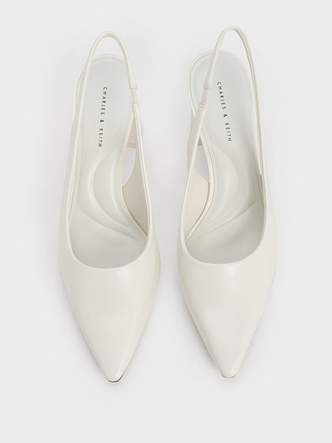 CHARLES & KEITH Hot Sale | Teagan Pointed Slingback Pumps - White