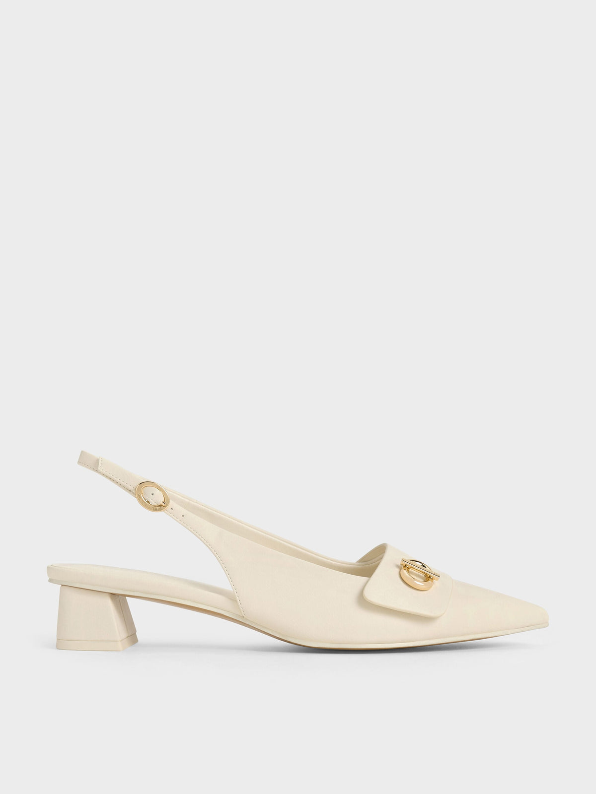 CHARLES & KEITH Sale | Marley Slingback Pumps - Chalk